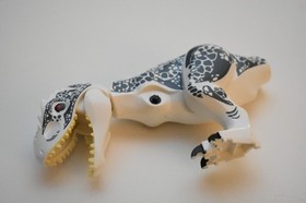 Unbranded Jurassic World Indominus Rex White Dinosaur Custom Lego Figure 75919