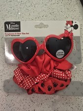 Disney Minnie Mouse Girls Sunglasses and Scrunchie 2-Piece Set, Red Brand New