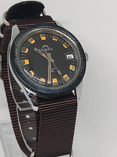 Caliber AS Vintage Pumpkin Skin Diver Ruwal Aqua - Picture 3 of 13