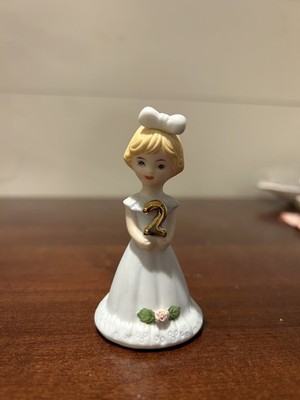 Enesco Growing Up Birthday Girls Age 2, 1981 Vintage