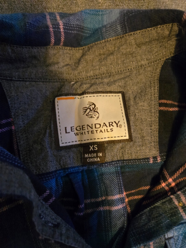 Legendary Whitetails - Long Sleeve - Long - Blue - Flannel - Size XS - Button Up - Picture 2 of 5