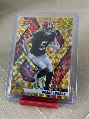 2025 Panini Mosaic - Drake London #250 Reactive Yellow Mosaic Prizm