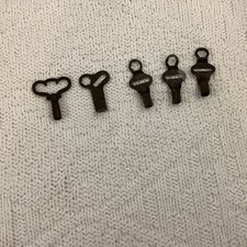 Roller Skate Keys Vintage 1930-40s Five Assorted Types 2-2.5  Long