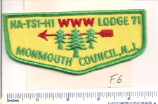 NA-TSI-HI  LODGE 71  F6  FLAP  NEW JERSEY OA MINT  BSA