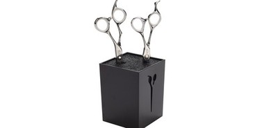 Efalock Scherenhalter SCISSORS schwarz zum freien Positionieren der Scheren