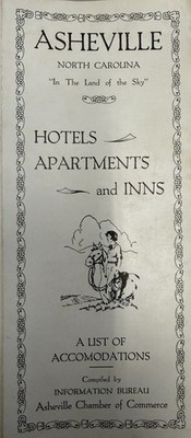Asheville North Carolina Hotels Apartments Inns Accommodation Brochure 1940s