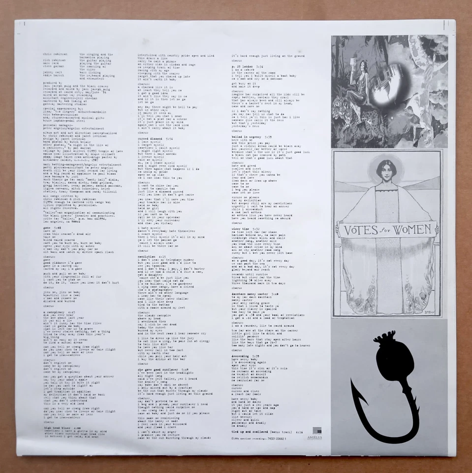 BLACK CROWES - AMORICA - LP - American R. 74321 23682 - GER 1994 - VINILE BIANCO - Immagine 4 di 4