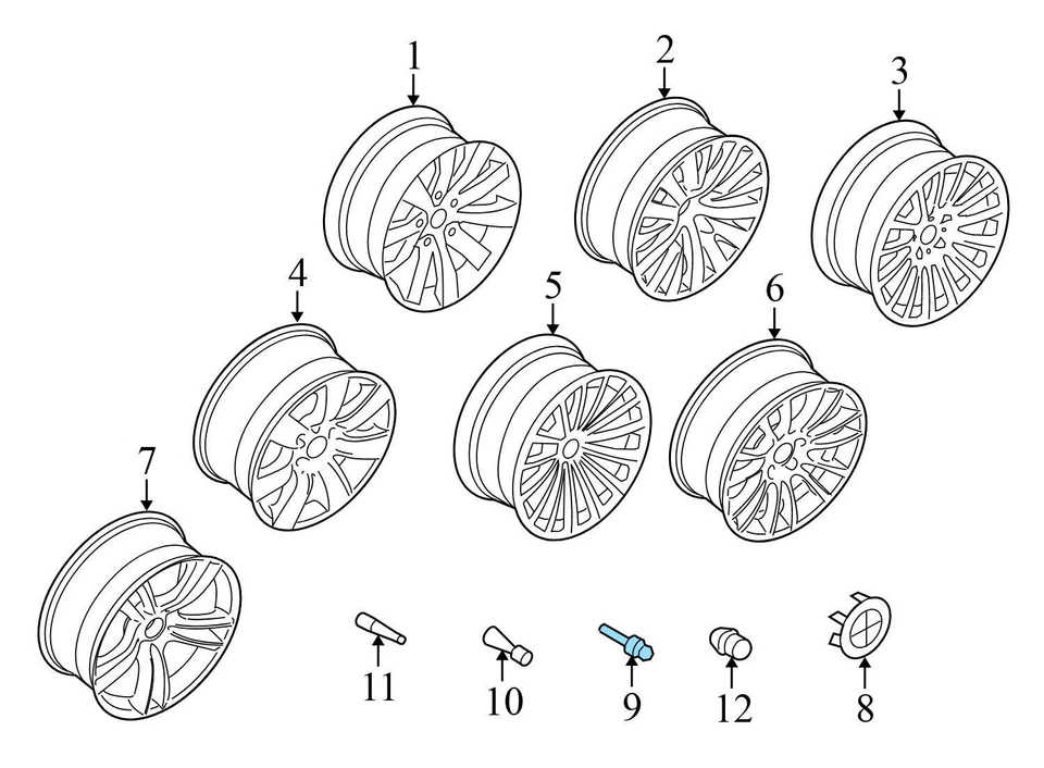 BMW M240I XDRIVE 2017-2018 - Juego de pernos de rueda / tuercas (5) 6781151 Foto 2 de 3