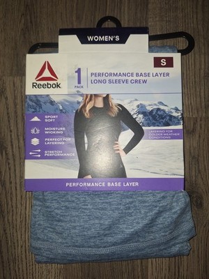 Reebok Ladies Size Small Base Layer Performance Crew Shirt Warmth Layer (Eb10)