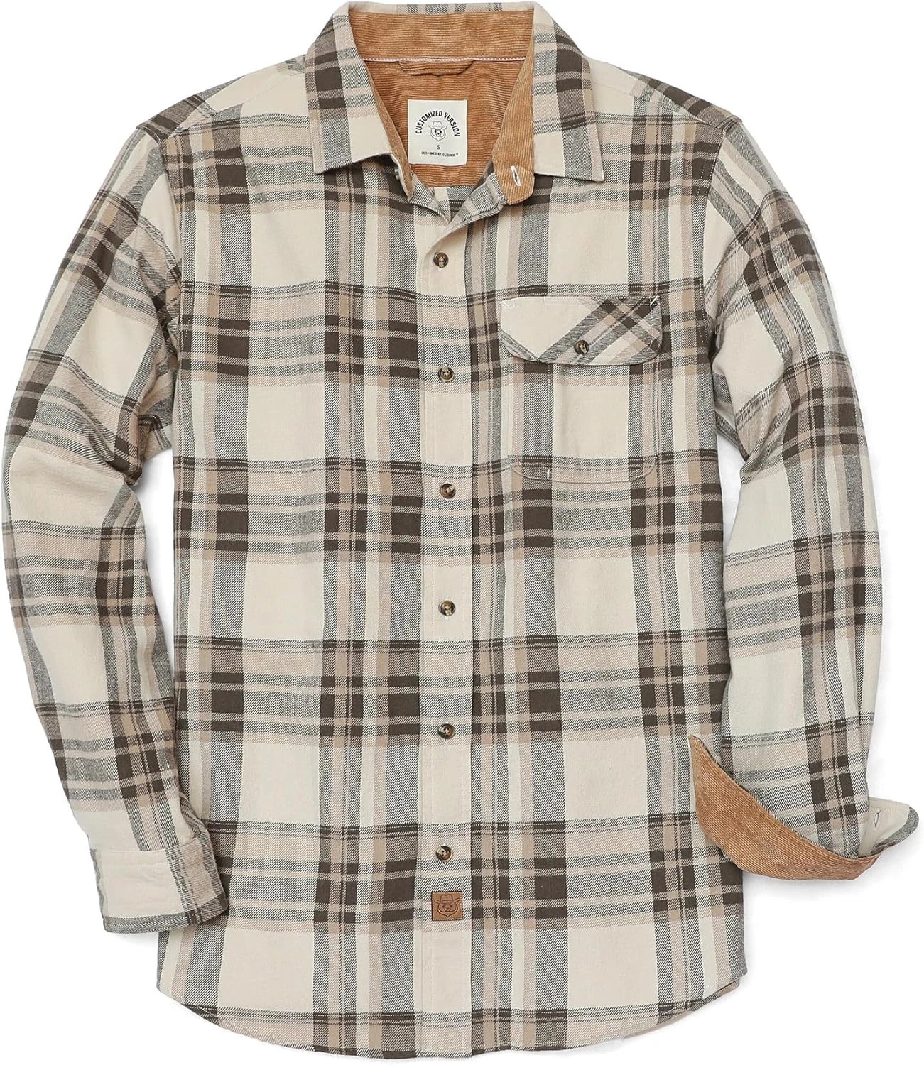 Mens Flannel Shirts Long Sleeve Flannel Shirt for Men Casual Button Down Cotton