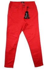 Tailormade Womens Jeans 6 29x26.5 Mid Rise Skinny Stretch Zip Fly Red Wash $68