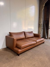 Camerich Lazytime Brown Leather 3 Seater Sofa | RRP £4,000 | Delivery Available