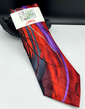 J. GARCIA Men's Silk Tie  Courtyard Performance  Red  NEW MSRP: 40.00