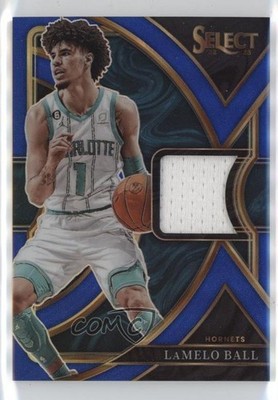2022 Panini Select Selective Swatches Blue Prizm 16/75 LaMelo Ball #SS-LM 11es