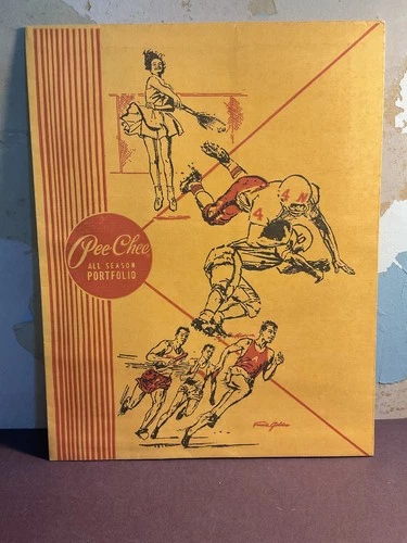 Vintage 1960s Pee Chee All Season Sports Portfolio Folder Mead Corp School