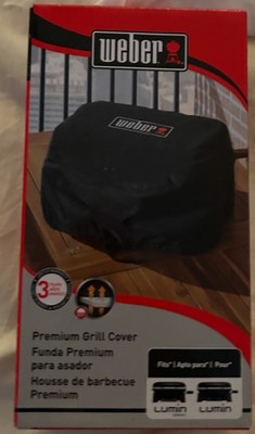 Weber 7197 Premium Grill Cover for Lumin Electric Grill / Lumin Compact Electric