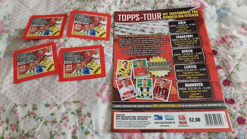 Topps Sammelalbum Fussball Bundesliga 2014/2015 neuw. mit 4 neuen Stickertüten - Bild 3 von 3