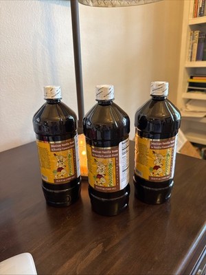 3 Bottles Usumacinta  Mexican Vanilla 33 Ounces Dark Blend.