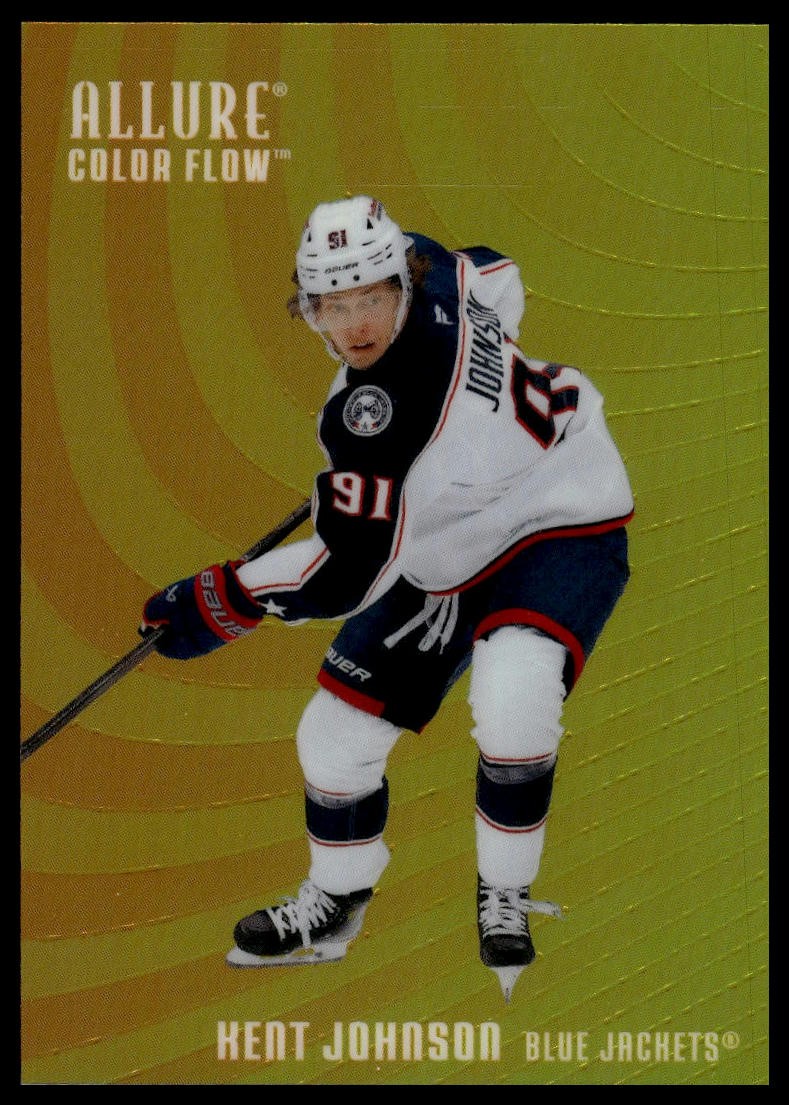 2025-26 Upper Deck Allure #CF-23 Kent Johnson Color Flow Orange-Yellow