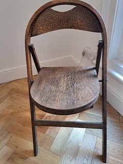 Thonet B751 Folding Chair Art Deco Crocodile Pattern 1930