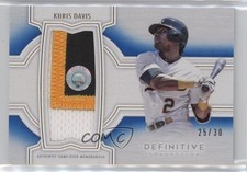 2020 Topps Definitive Collection Jumbo Relic Blue 25/30 Khris Davis #DJRC-KD 9ad