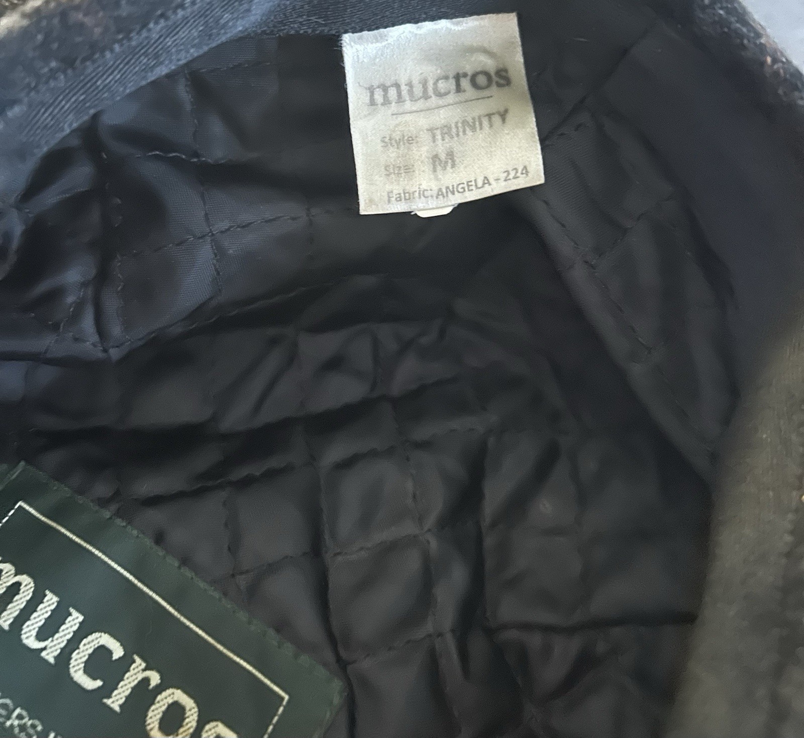 Mucros Weavers Trinity Wool Cap Medium Wool Green… - image 3