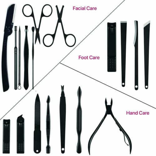 18PCS Manicure Set Pedicure Tools and Nail Clippers Professional Stainless Steel - Picture 2 of 7