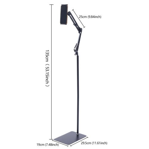 Verstellbare Bodenhalterung Stativ Ständer Halter Halterung für 4-17cm Tablet iPad Handy - Bild 3 von 18