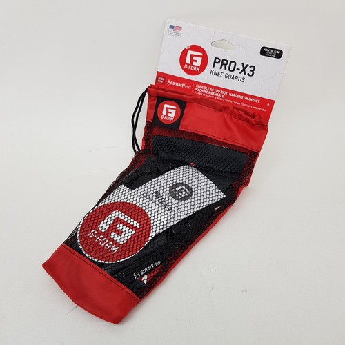 G-Form Youth S/M Pro-X3 Knee Guards BLACK RED PADS SMART FLEW MOUNTAIN BIKE - Picture 11 of 11