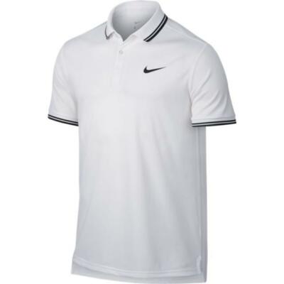 Nike Men's Dry White/Black Shorts Sleeve Tennis Polo (830847-100) Size S/XXL NWT | eBay