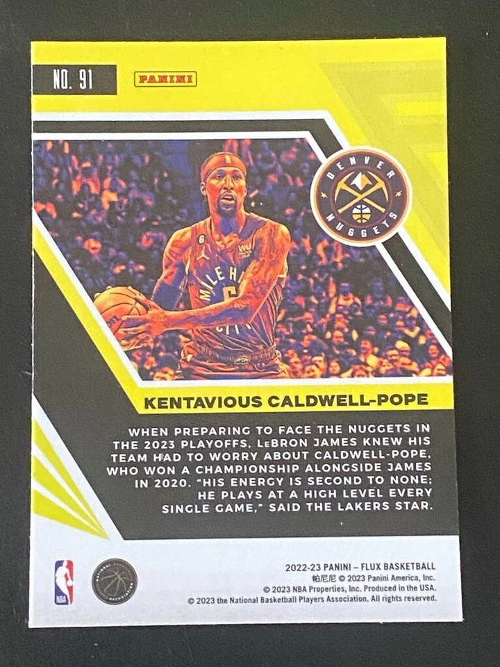 Kentavious Caldwell-Pope 2022-23 Panini Flux #91 Denver Nuggets - Image 2 of 2