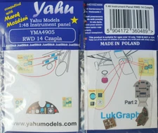Yahu 1/48 RWD-14 Czapla Instrument Panel for LukGraph kits