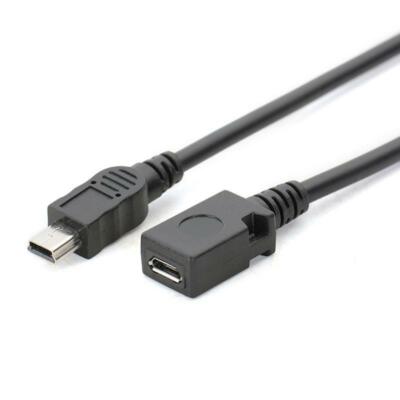 Micro USB Female to Mini USB Male Adapter Charger Adaptor Converter Cable 13cm