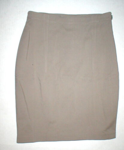 New Womens Designer T Alexander Wang M NWT Skirt Pencil Brown Side Zipper Office