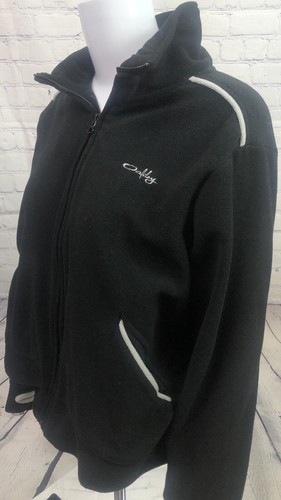 Authentic Oakley Women's Medium Black Fleece Jacket VGUC - Picture 4 of 5