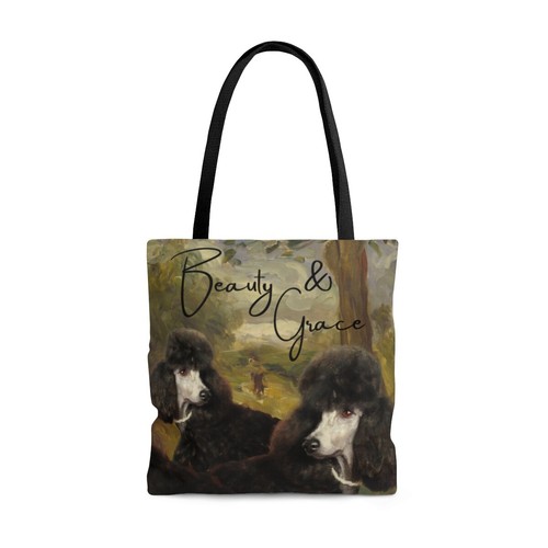 Standard Poodle Tote Bag in Renoir style, practical bag with Water Retriever - Picture 10 of 13