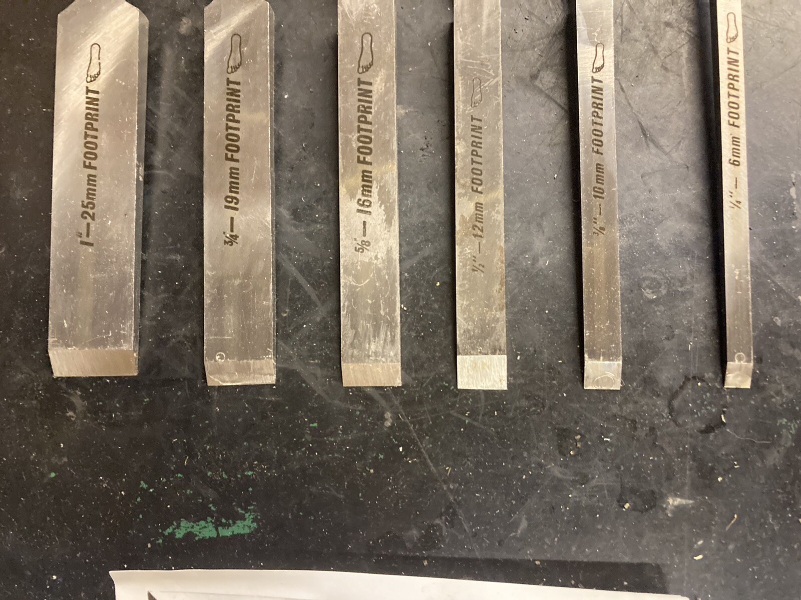 Footprint Wood Chisels 6 Piece Set New Old Stock Original Packaging