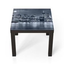 DEQORI Couchtisch 'Vollmond über New York' Glas Beistelltisch, versch. Ausf.