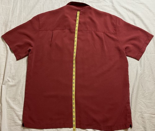 Mens REI Button Up Shirt XLarge Short Sleeve Casual Modal Blend Burgundy XL - Picture 4 of 8