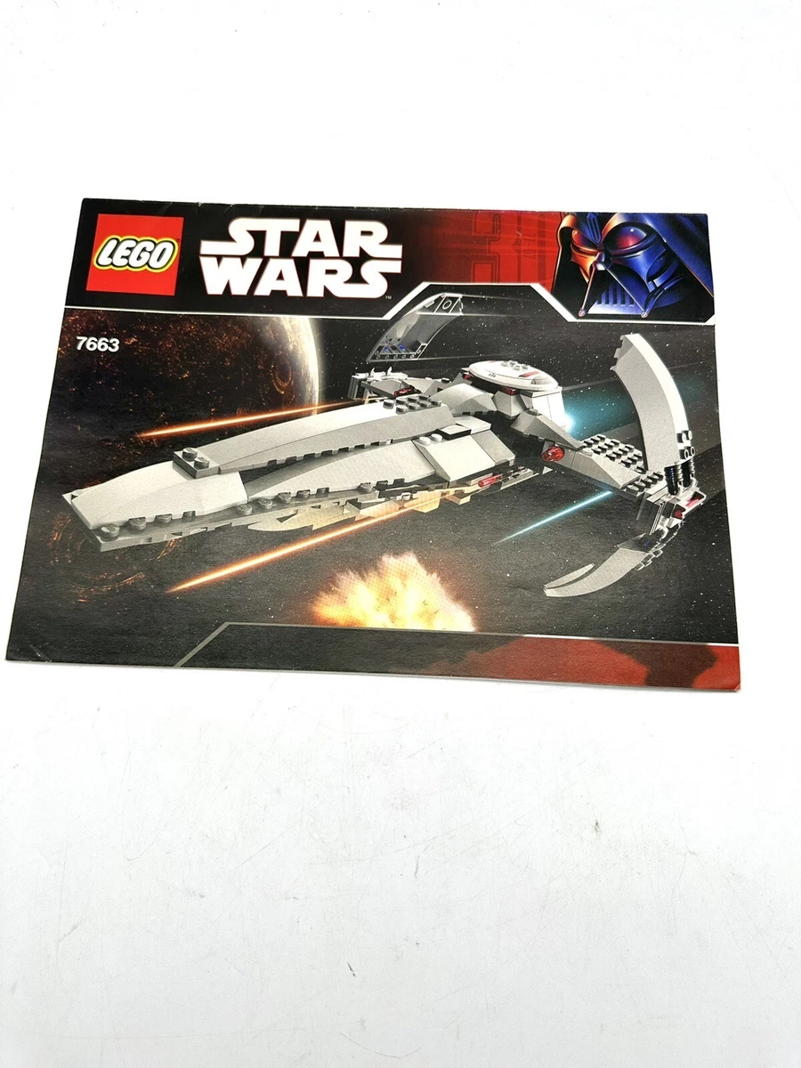 LEGO Star Wars Set 7663 Sith Infiltrator INSTRUCTION BOOKLET ONLY