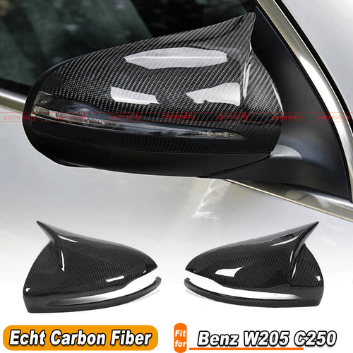 Passt für Mercedes W205 C250 C300 C43 C63 AMG 15-18 Carbon Spiegelkappen Mirrors - Bild 1 von 12