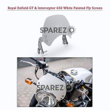 Genuine Royal Enfield "Ice Queen White Fly screen, Painted" GT & Interceptor 650