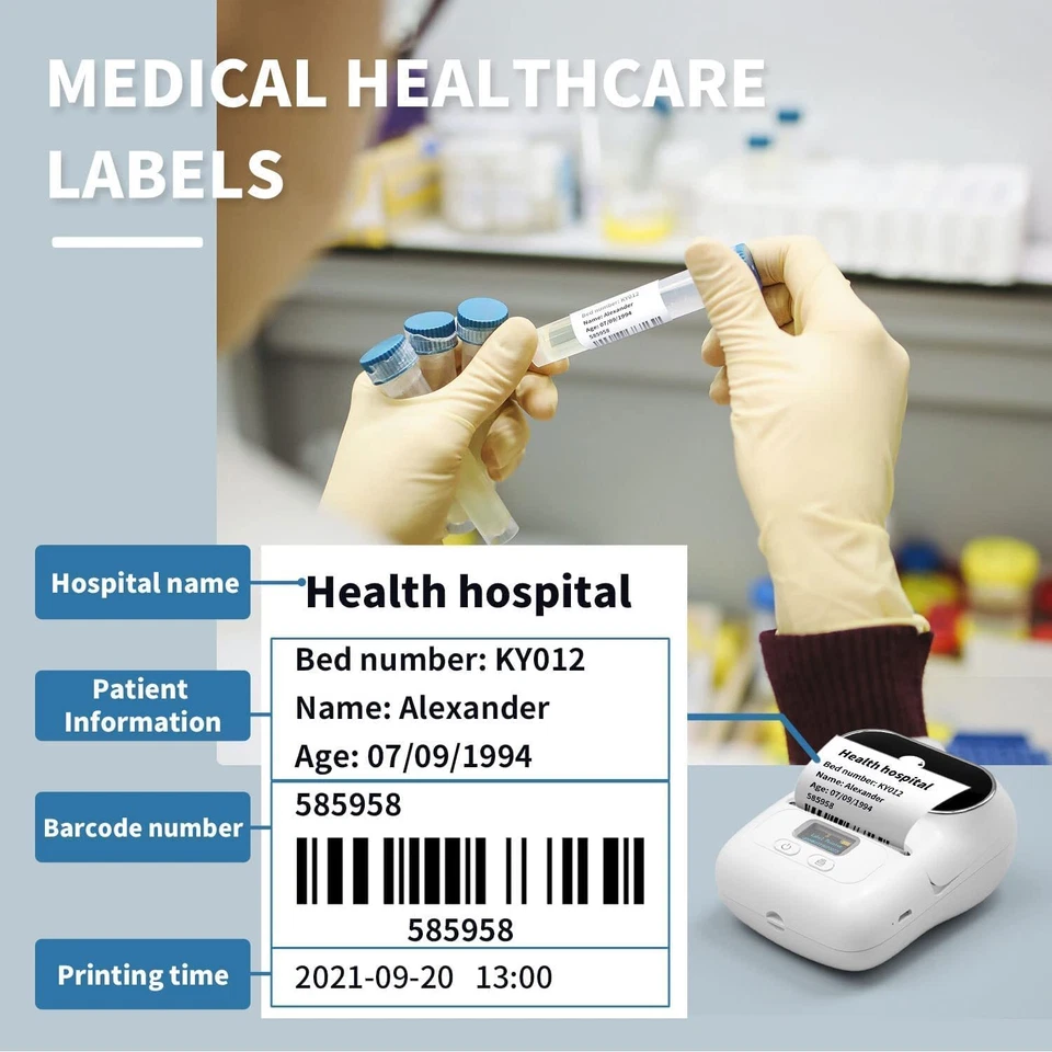 Phomemo M110 Mini Portable Thermal Label Printer Self-Adhesive Label Maker - Image 4 of 4