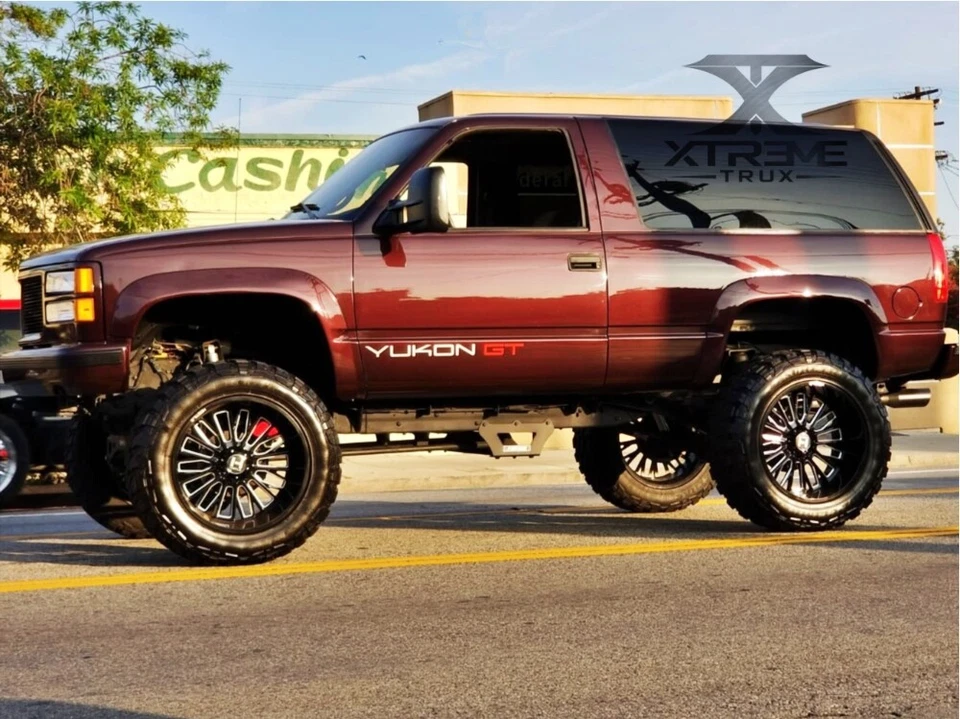 Juego de llamaradas de guardabarros pintables para GMC Yukon 1992-1999 OE negro liso Foto 2 de 4