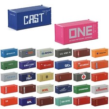 3pcs N Scale 1:160 20ft Shipping Container 20' Cargo Box with Magnets C15007
