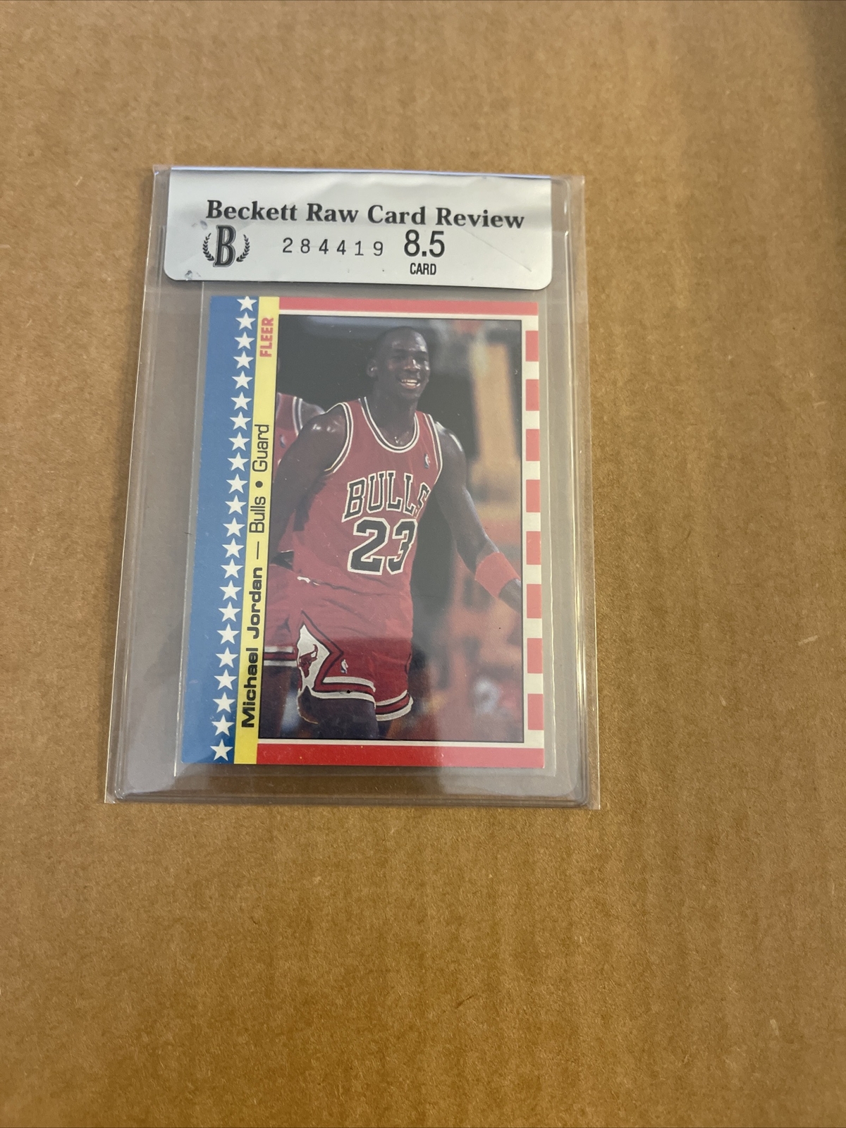 8788 fleer michael jordan sticker beckett raw card review 8.5 eBay