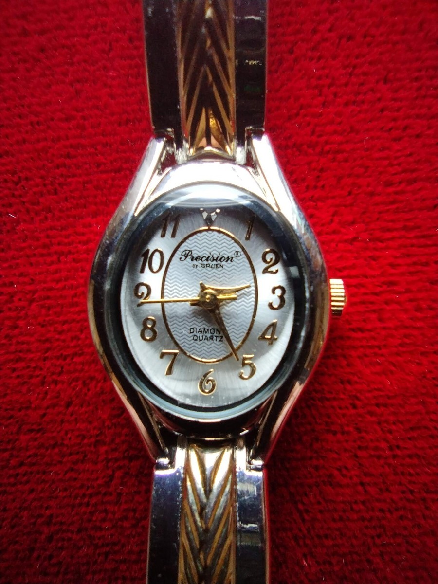 Vintage GRUEN Ladies Quartz Precision Watch Silver & Gold  display picture 1