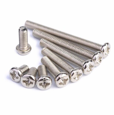 Linsenkopfschraube mit Kreuzschlitz Vernickelt M1.2 M1.4 M1.7 M2 M2.5 M3 M3.5 M4