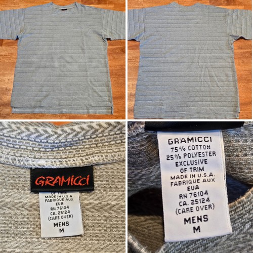 Vtg 90s Gramicci Striped Geometric Aztec Print AOP T-Shirt Made In USA Sz Medium - 第 1/12 張圖片