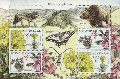 Slovakia 2010 Nature, Flora, Flowers, Fauna, Bears, Wolf, Insects MNH**